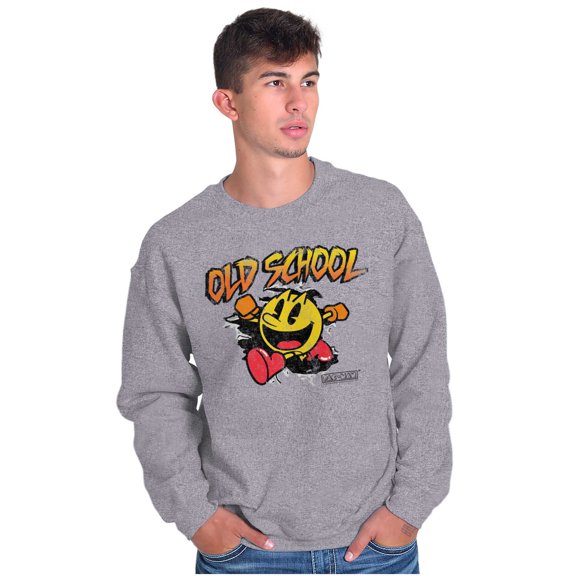 Retro Old School Arcade Game PACMAN Sweatshirt for Men or Women Brisco Brands L