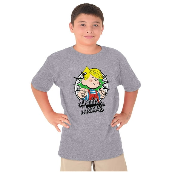 Retro Old School Dennis The Menace Crewneck T Shirts Boy Girl Teen Brisco Brands M