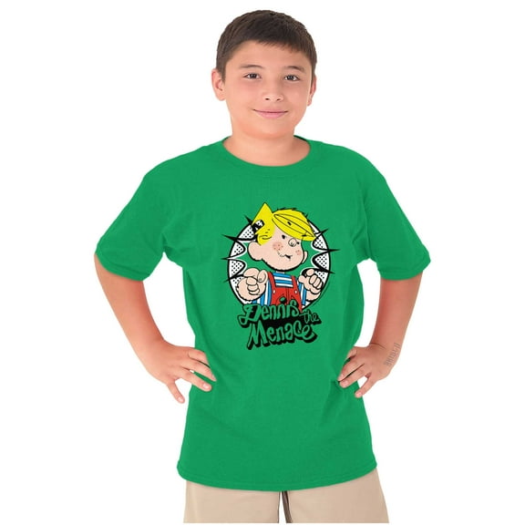 Retro Old School Dennis The Menace Crewneck T Shirts Boy Girl Teen Brisco Brands XS