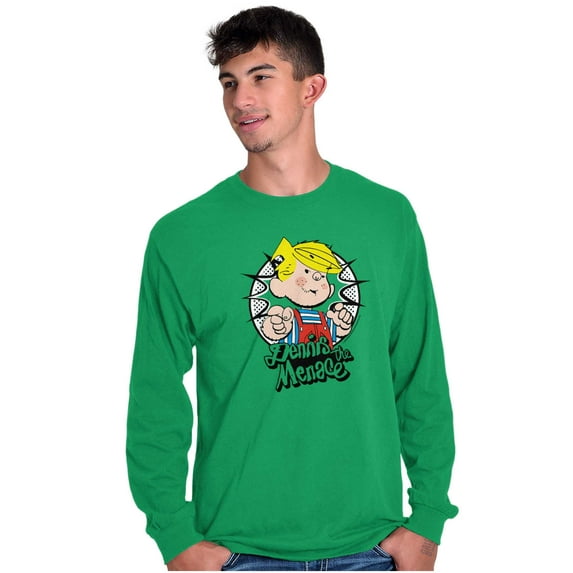 Retro Old School Dennis The Menace Long Sleeve TShirt Men Women Brisco Brands M