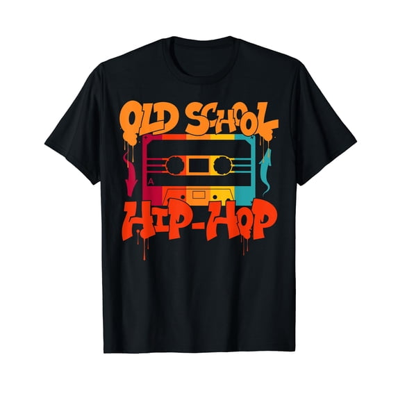 Retro Old School Hip Hop 80s 90s Graffiti Cassette T-Shirt