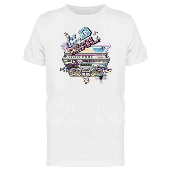Retro Old School Music  T-Shirt Men -Image by Shutterstock, Male Large