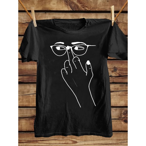 Retro Old School Punk Rock Dark Style, Funny Portrait Slogan Animal Pattern T-Shirt, Soft 100% Cotton, Casual Men'S Versatile - Printed And Shipped In The Usa