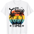thumbnail image 1 of Retro On Cruise Time Summer Vacation Beach Vibes Family Trip T-Shirt, 1 of 4
