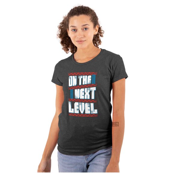 Retro On Next Level Video Gamer Nerd Womens Fitted Plus Size Graphic Tee Brisco Brands 2X