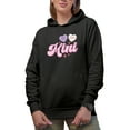 thumbnail image 1 of Retro One Loved Mini, Mother-To-Daughter Mother's Day Gift, Black Hooded Sweatshirt or Hoodie, Small, 1 of 5