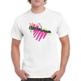 thumbnail image 1 of Retro Only 90's Kids Will Remember With Crazy Colors Men White T-Shirt, Male Small, 1 of 2