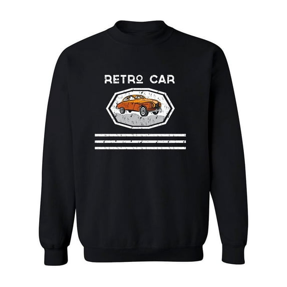 Retro Orange Car Sweatshirt Men -Image by Shutterstock, Male 4X-Large