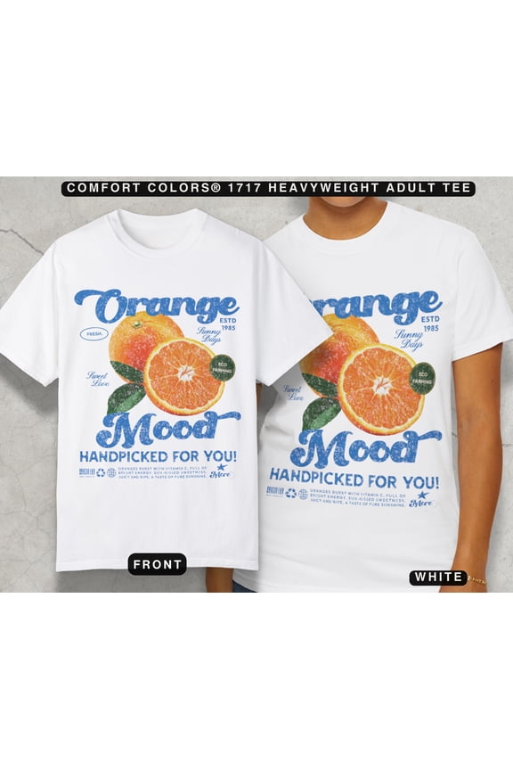 Retro Orange T-Shirt, Fruit Tee, 90s Unisex Top, Best Gift for Him, Boyfriend, Hipster Gra