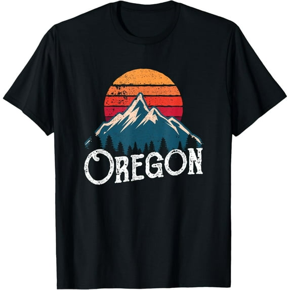 Retro Oregon OR Mountains Outdoor Wildness T-Shirt