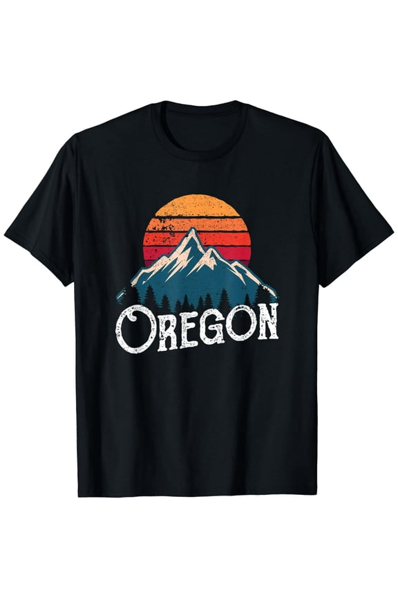 Retro Oregon OR Mountains Outdoor Wildness T-Shirt
