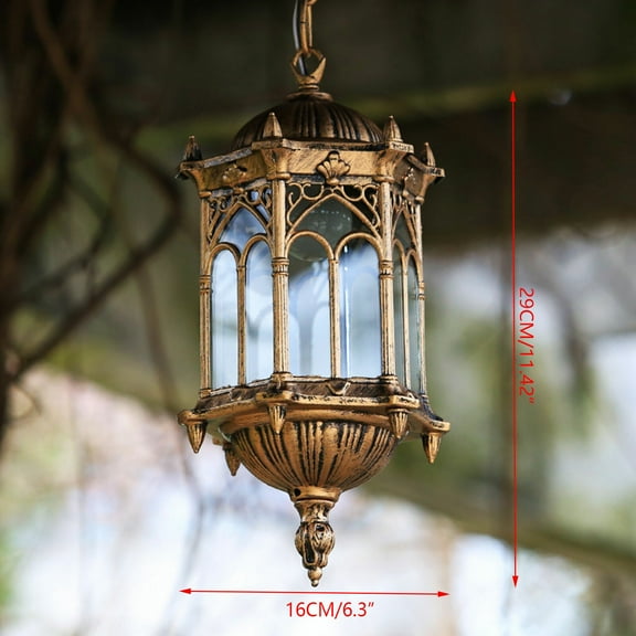 Retro Outdoor Pendant Light Vintage Lantern Yard Hanging Lamp Fixture Waterproof 110V~220V 6.1*11.42in Use in Corridors, Terraces, Entrances