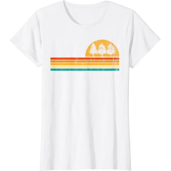 Retro Outdoors Nature Wildlife Trees Forest T-Shirt