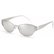 Retro Oval Cat Eye Y2k Sunglasses for Women Men, UV400 Vintage Half Frame Metal Sun Glasses for Driving