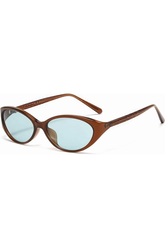 Retro Oval Eye Sunglasses for Women 2026 Chic 90s Small Cute Skinny Thin Lightweight UV Protection Sun Glasses