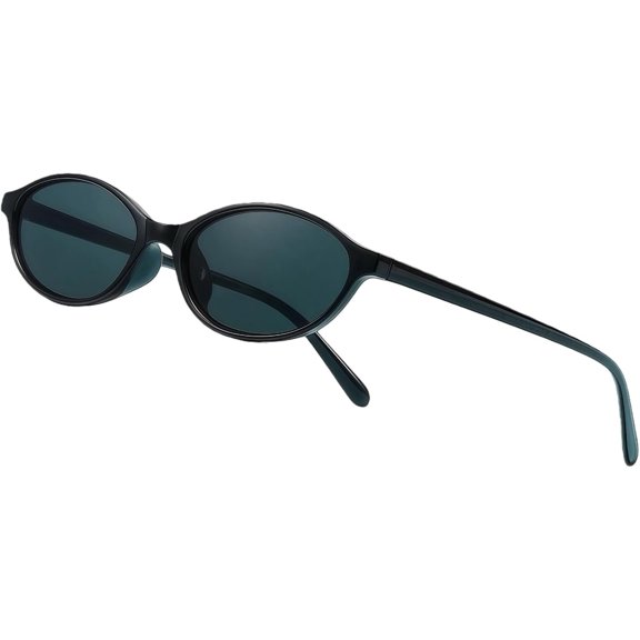 Retro Oval Eye Sunglasses for Women 90s Narrow Lightweight Trendy Sunnies