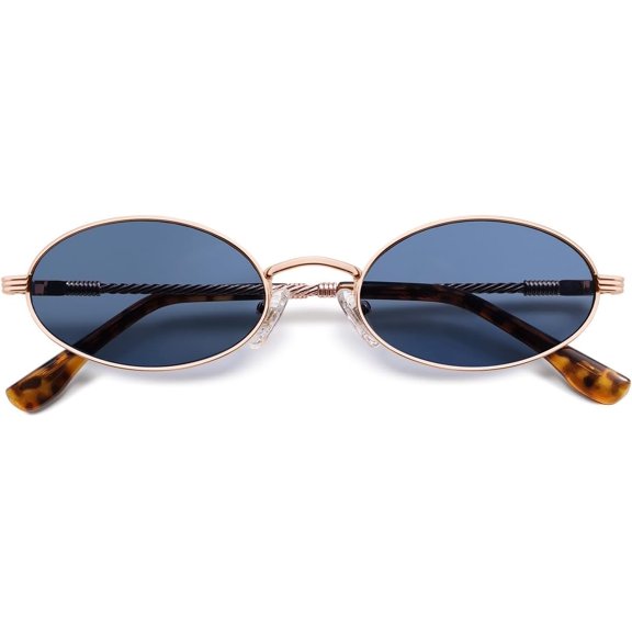 Retro Oval Eye Sunglasses for Women Y2k Trendy Narrow 90s Sunnies Designer Sun Glasses AP3721