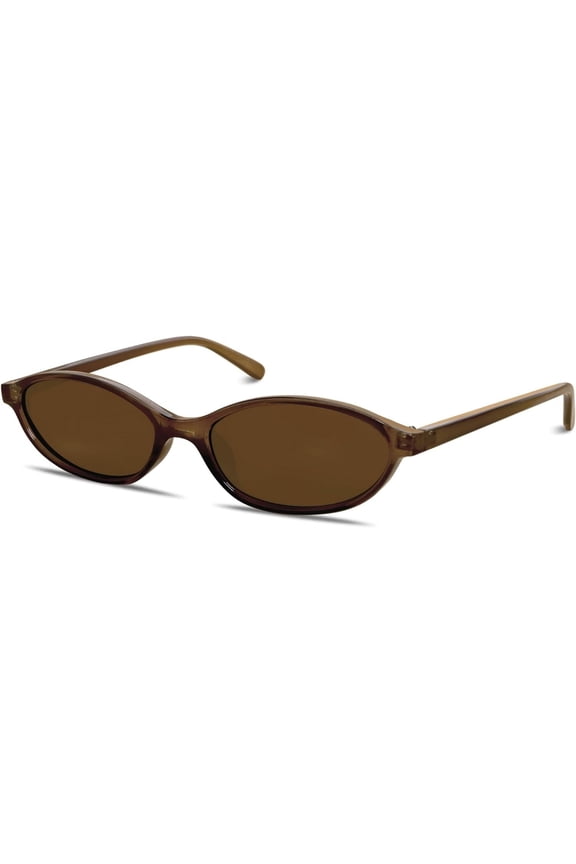 Retro Oval Sunglasses For Women Cat Eye 90s UV Protection