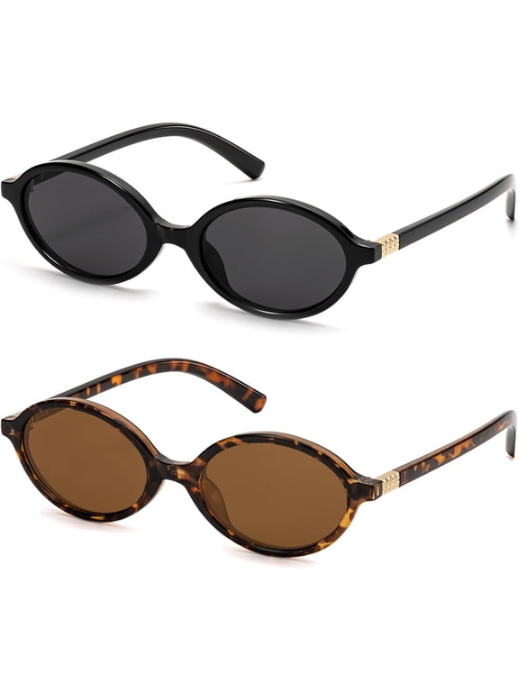 Retro Oval Sunglasses For Women Vintage 90s Y2K Trendy Style