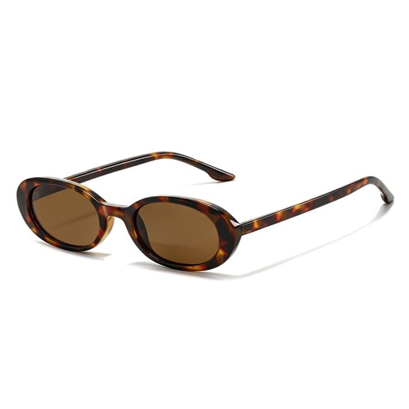 Retro Oval Sunglasses, UV400 Protection, Unisex Candy-Color Shades, PC Frame