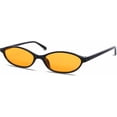 thumbnail image 1 of Retro Oval Sunglasses for Women Chic Cat Eye 90s Sunnies Lightweight Narrow Shades Trendy UV protection Sun Glasses, 1 of 7