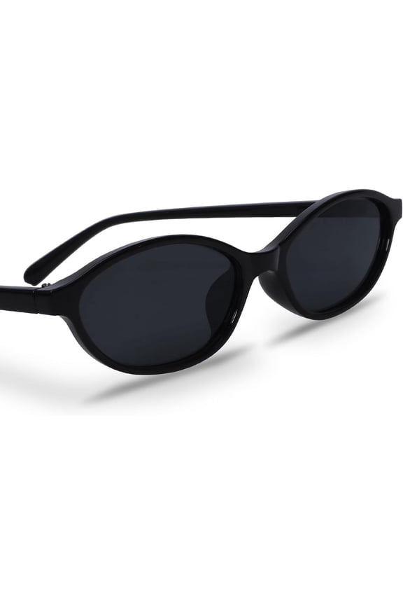 Retro Oval Sunglasses for Women Chic Cat Eye 90s Sunnies Lightweight Narrow Shades Trendy UV protection Sun Glasses