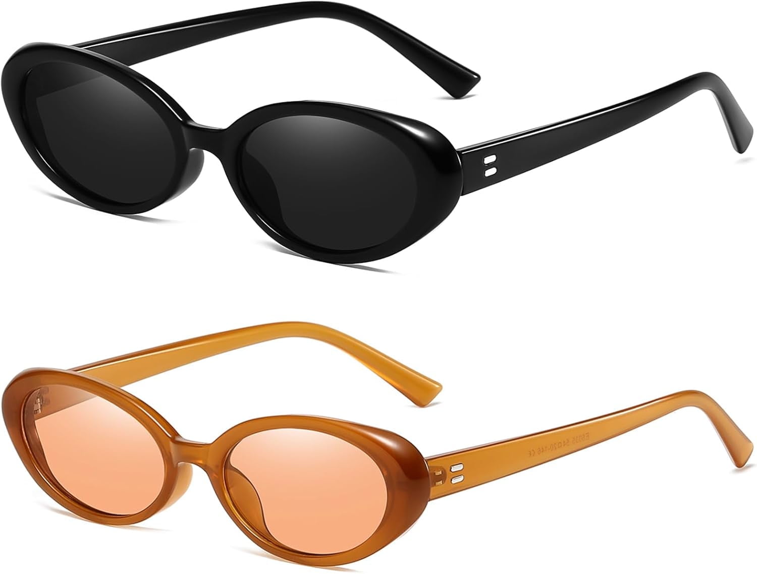 Retro Oval Sunglasses for Women Men Fashion Small Oval  display picture 3