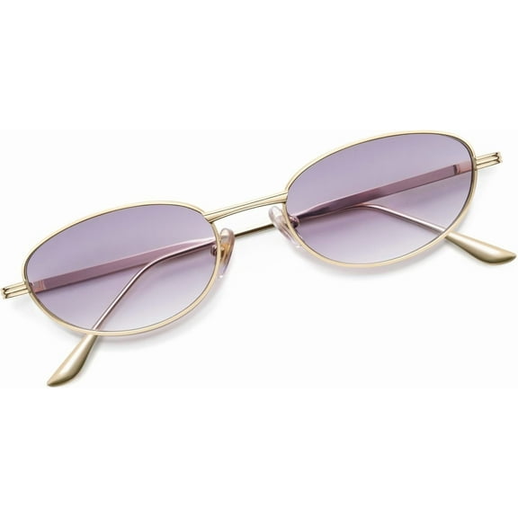 Retro Oval Sunglasses for Women Trendy Classic Shades Y2k Sunnies