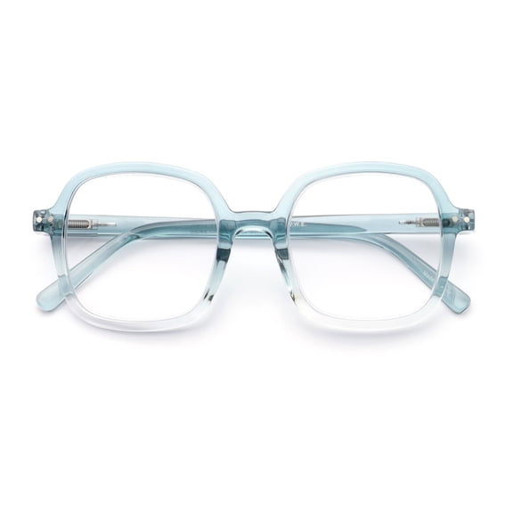 Retro Oversized Square Rounded Reading Glasses - AR Coating - Wide Fitment Reader CR28 +1.25