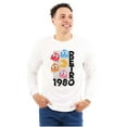 thumbnail image 1 of Retro PACMAN Arcade Game Characters Long Sleeve TShirt Men Women Brisco Brands X, 1 of 6