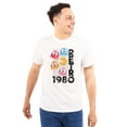 thumbnail image 1 of Retro PACMAN Arcade Game Characters Men's Graphic T Shirt Tees Brisco Brands X, 1 of 4