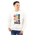 thumbnail image 1 of Retro PACMAN Arcade Game Characters Sweatshirt for Men or Women Brisco Brands M, 1 of 6