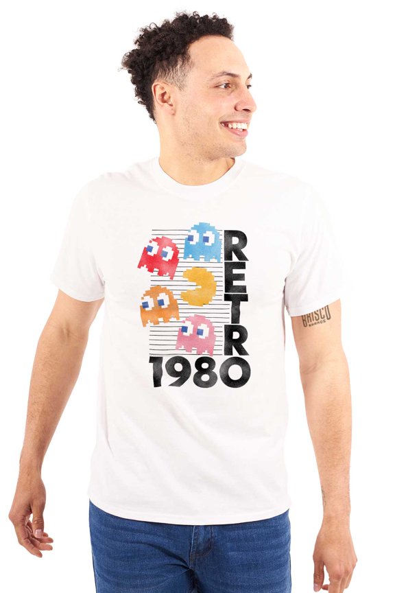 Retro PACMAN Arcade Game Characters Unisex Plus Size Graphic Tee Brisco Brands 5X