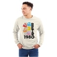 thumbnail image 1 of Retro PACMAN Arcade Game Characters Unisex Plus Size Long Sleeve Shirt Brisco Brands 4X, 1 of 6