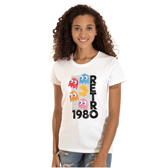Retro PACMAN Arcade Game Characters Women's Plus Size Shirt Brisco Brands 2X