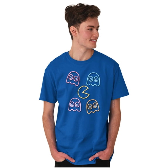 Retro PACMAN Character Silhouettes Unisex Plus Size Graphic Tee Brisco Brands 2X