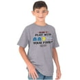 thumbnail image 1 of Retro PACMAN Dont Play With Your Food Crewneck T Shirts Boy Girl Teen Brisco Brands L, 1 of 6