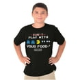 thumbnail image 1 of Retro PACMAN Dont Play With Your Food Crewneck T Shirts Boy Girl Teen Brisco Brands S, 1 of 6