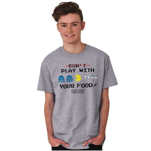 Retro PACMAN Dont Play With Your Food Men's Graphic T Shirt Tees Brisco Brands L