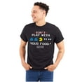 thumbnail image 1 of Retro PACMAN Dont Play With Your Food Unisex Plus Size Graphic Tee Brisco Brands 4X, 1 of 4