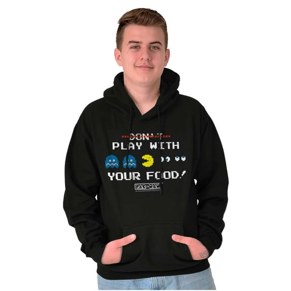 Retro PACMAN Dont Play With Your Food Unisex Plus Size Hoodie Brisco Brands 3X
