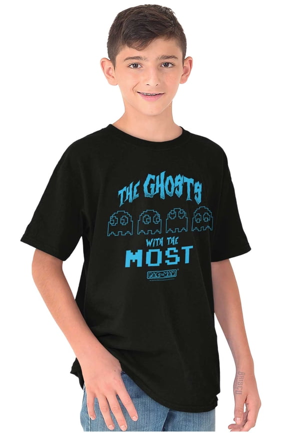 Retro PACMAN Ghosts with the Most Crewneck T Shirts Boy Girl Teen Brisco Brands X