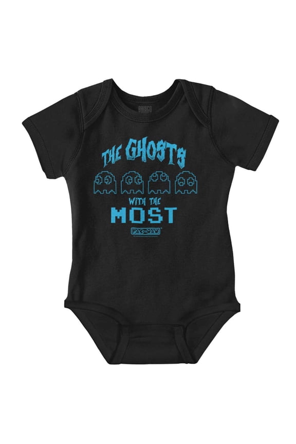 Retro PACMAN Ghosts with the Most Romper Boys or Girls Infant Baby Brisco Brands 12M