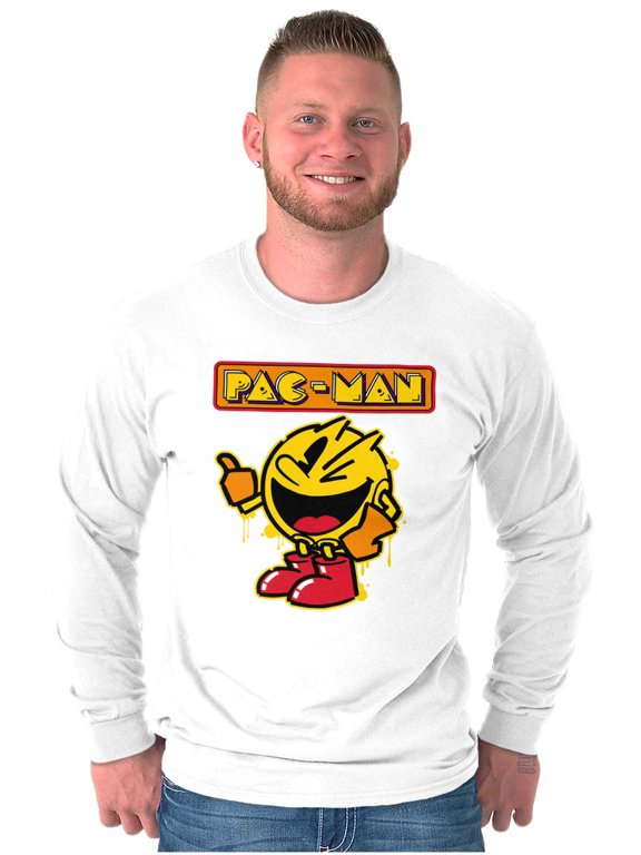 Retro PACMAN Video Arcade Game Drip Long Sleeve TShirt Men Women Brisco Brands S