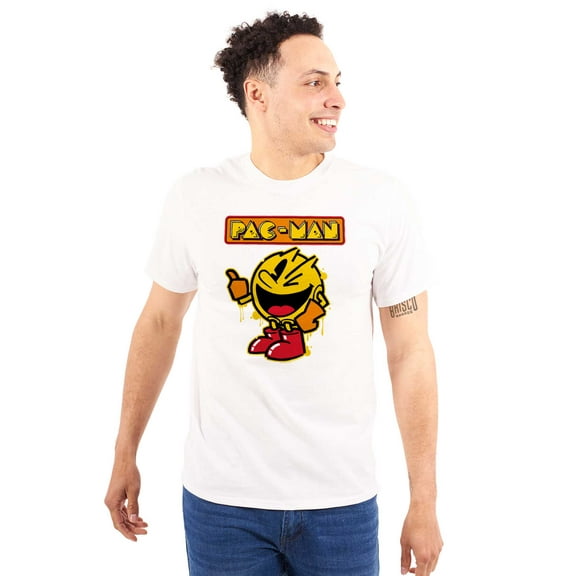 Retro PACMAN Video Arcade Game Drip Men's Graphic T Shirt Tees Brisco Brands S