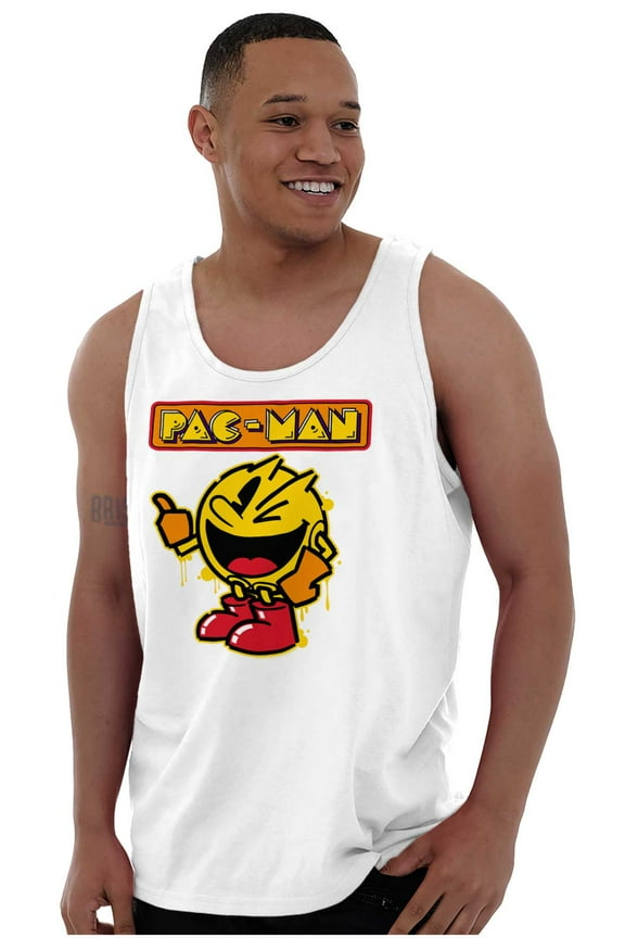 Retro PACMAN Video Arcade Game Drip Tank Top T Shirts Men Women Brisco Brands 3X