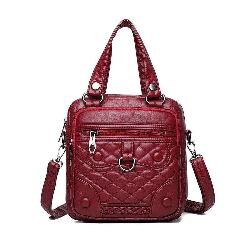 Retro PU leather shoulder bag lightweight handheld crossbody  display picture 1