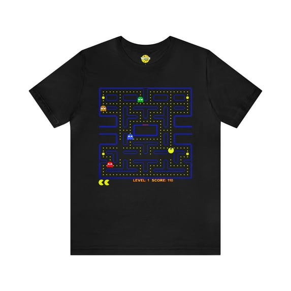 Retro Pac-Man Arcade Game Short Sleeve T-Shirt - Classic Vintage Gamer Tee