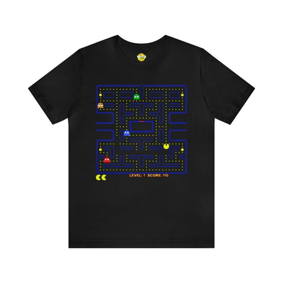 Retro Pac-Man Arcade Game Short Sleeve T-Shirt - Classic Vintage Gamer Tee