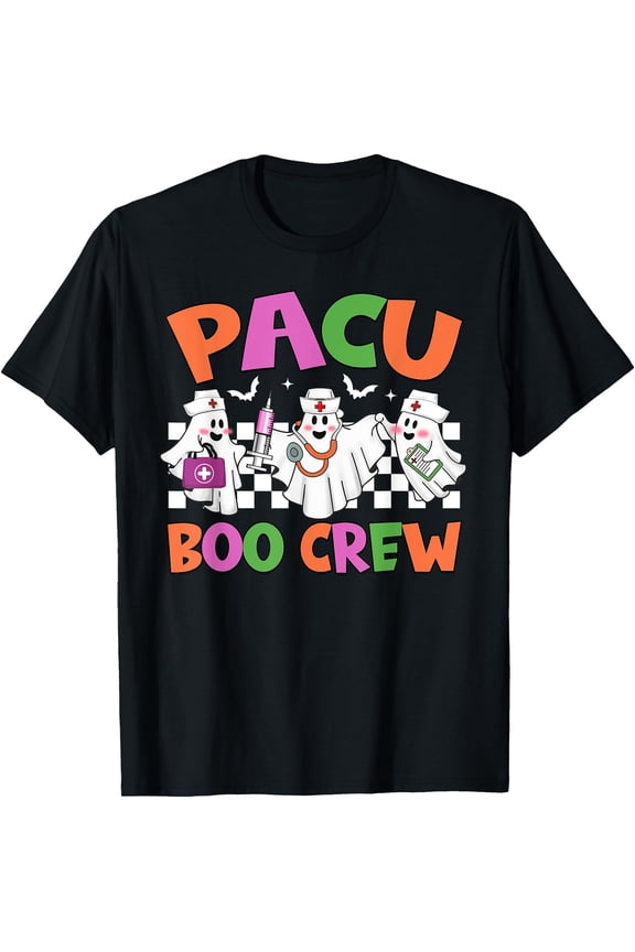 Retro Pacu Boo Crew Pacu Nurse Funny Costumes Unisex S-5XL T-Shirt